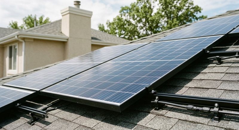 Workmanship detail for solar panels service residential project